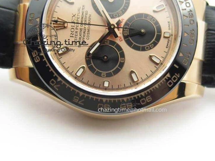 MiroTime 0315 Daytona 116515 Noob 1:1 Best Edition RG Black Dial On Black Leather Strap A NewStyle 3789